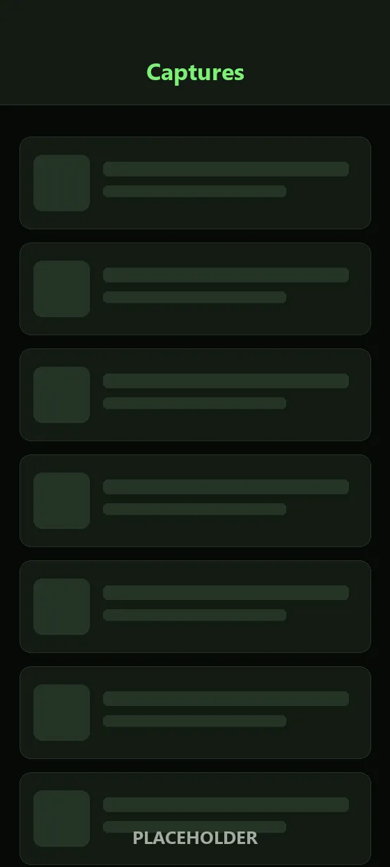 The captures screen, a grid of saved Xbox screenshots and game clips.