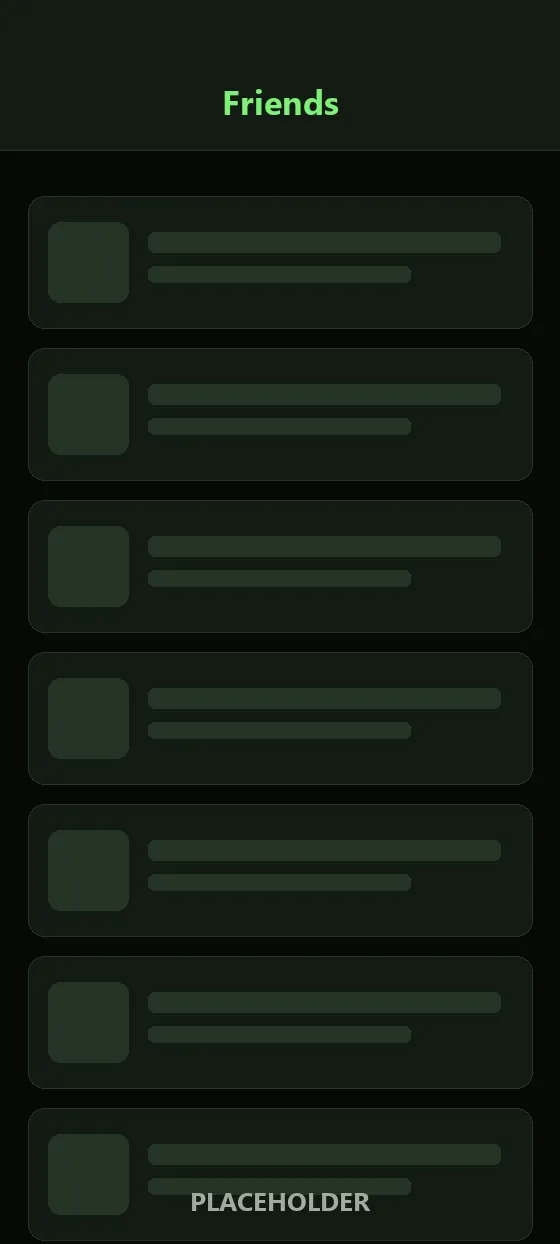 The friends list, showing who is online and what game each one is playing.
